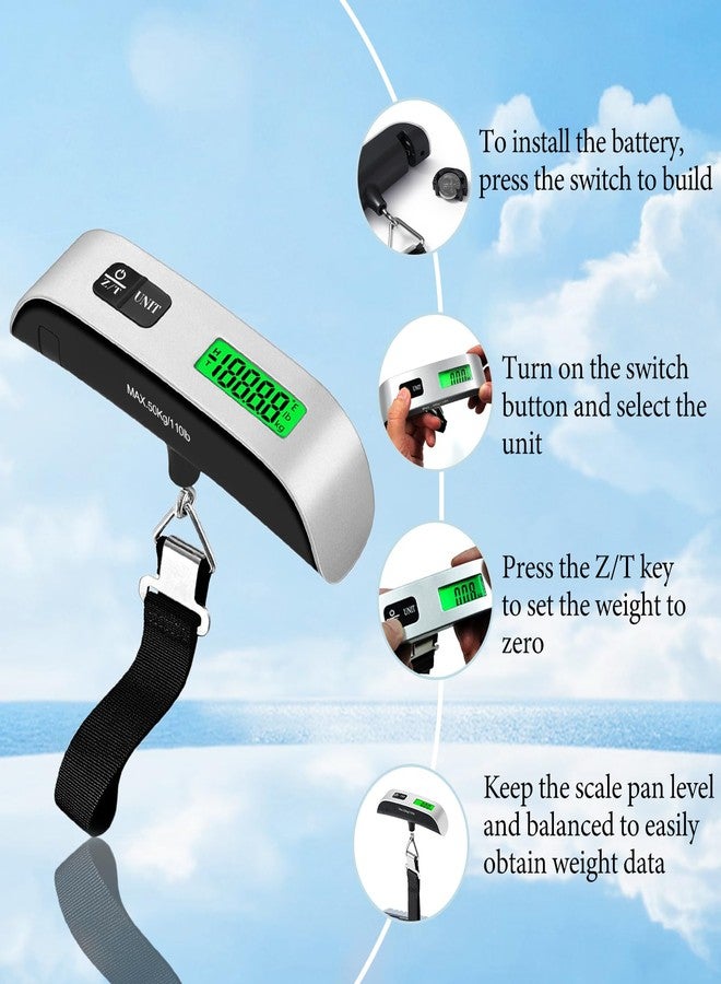 SOYOK Luggage Scale, 110lb Luggage Weight Scale with 4 Unit Switching Functions&LED Display, Luggage Scale Travel Digital for Weighing Luggage, Backpacks, Packages and Markets - Image 5